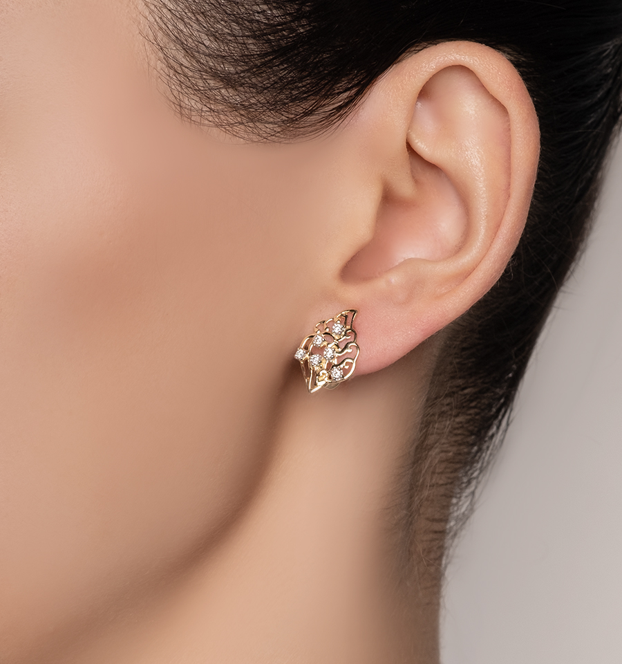 Серьги Кристалл NM13000226773 золото фианит