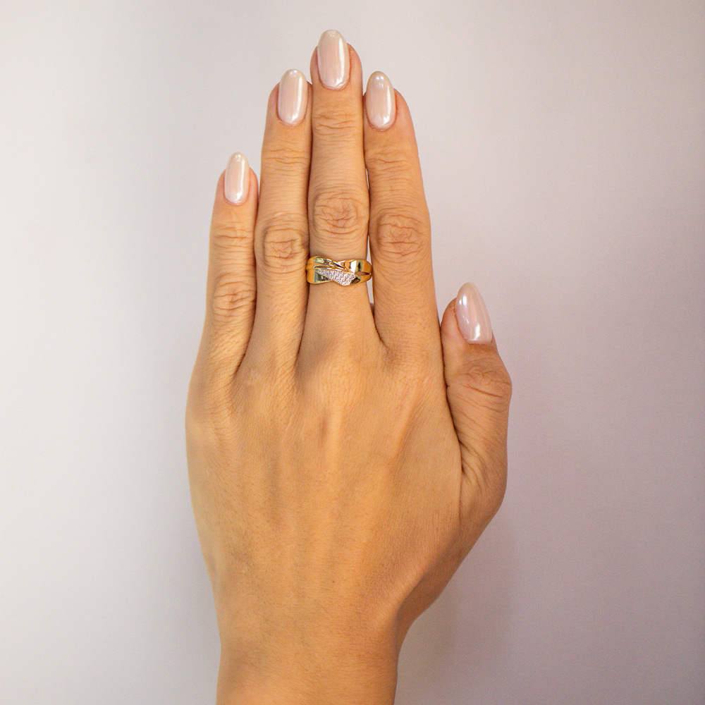 Кольцо Сорокин 70327900-2 золото фианит