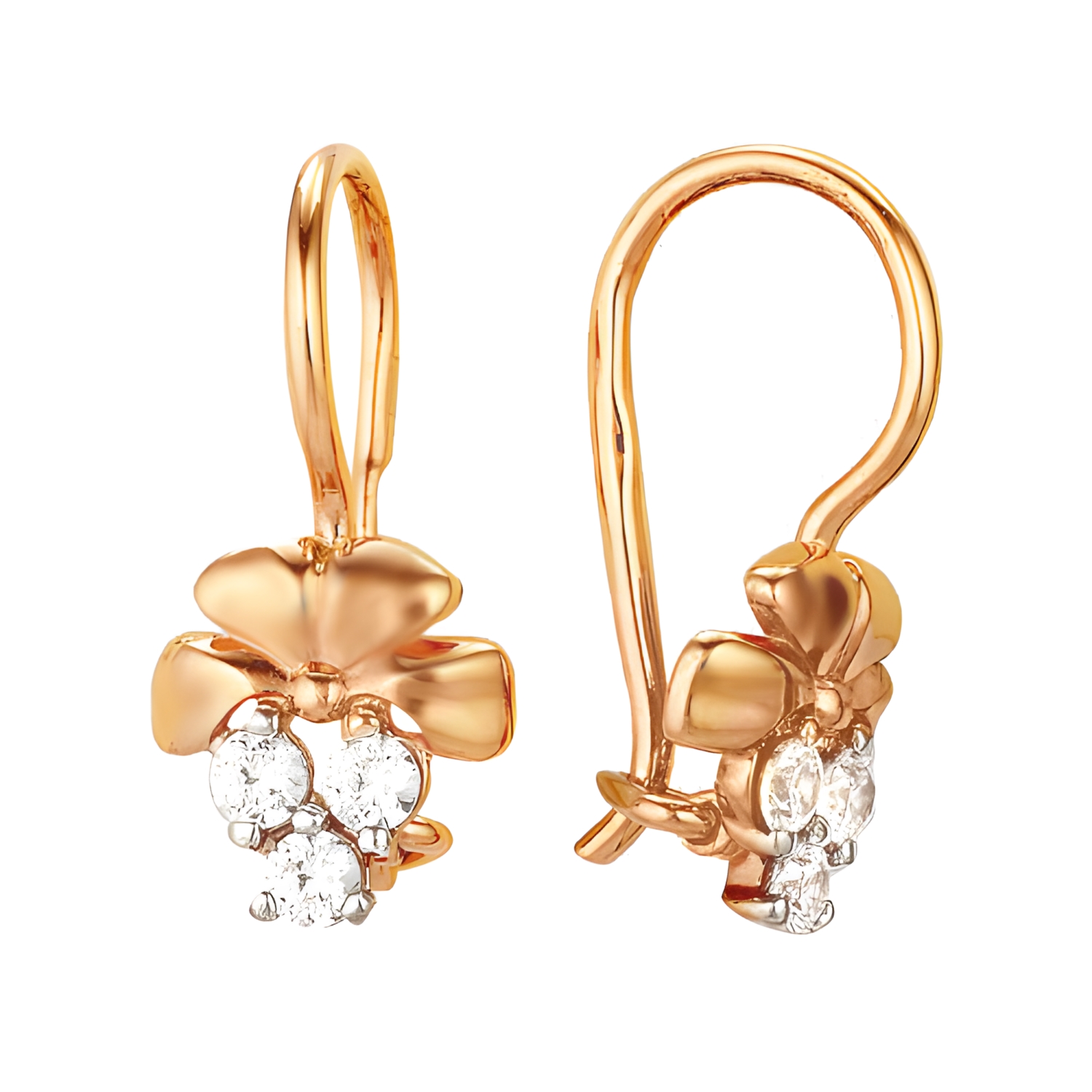 Серьги Сорокин 20054200 золото фианит 92480 тг