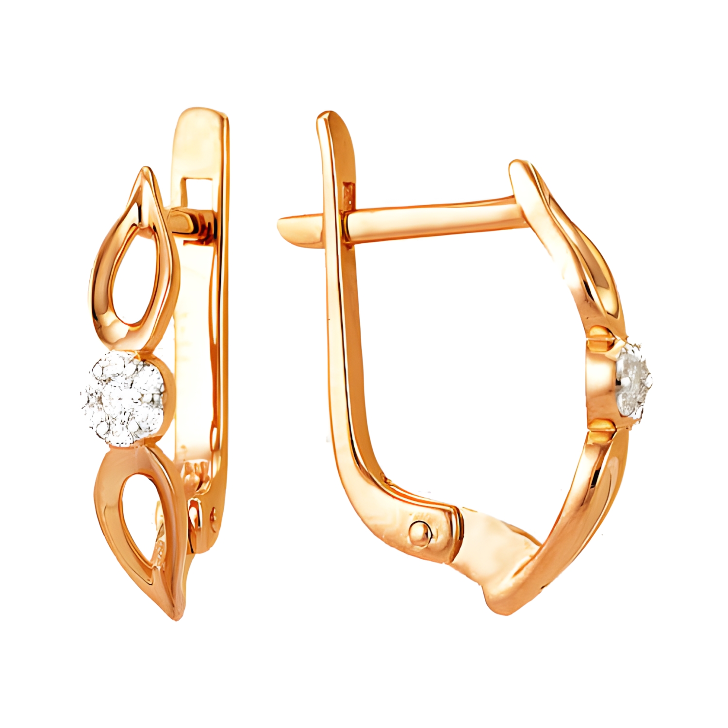 Серьги Сорокин 20069900 золото фианит 127840 тг