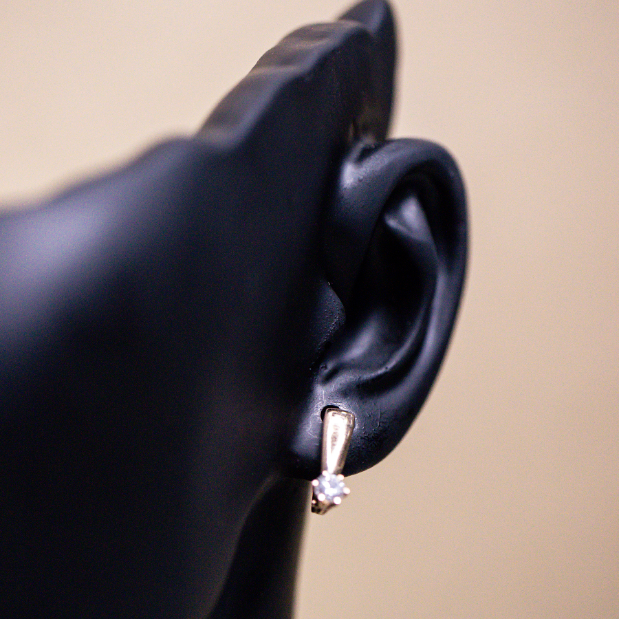 Серьги Сорокин 30090200 золото фианит