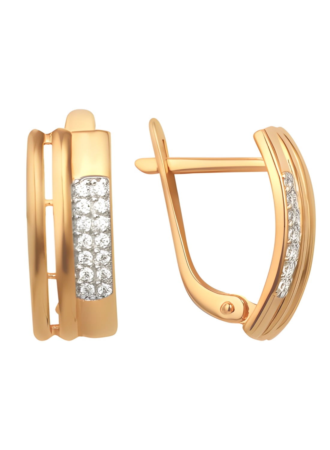 Серьги Сорокин 40173700-2 золото фианит 167280 тг