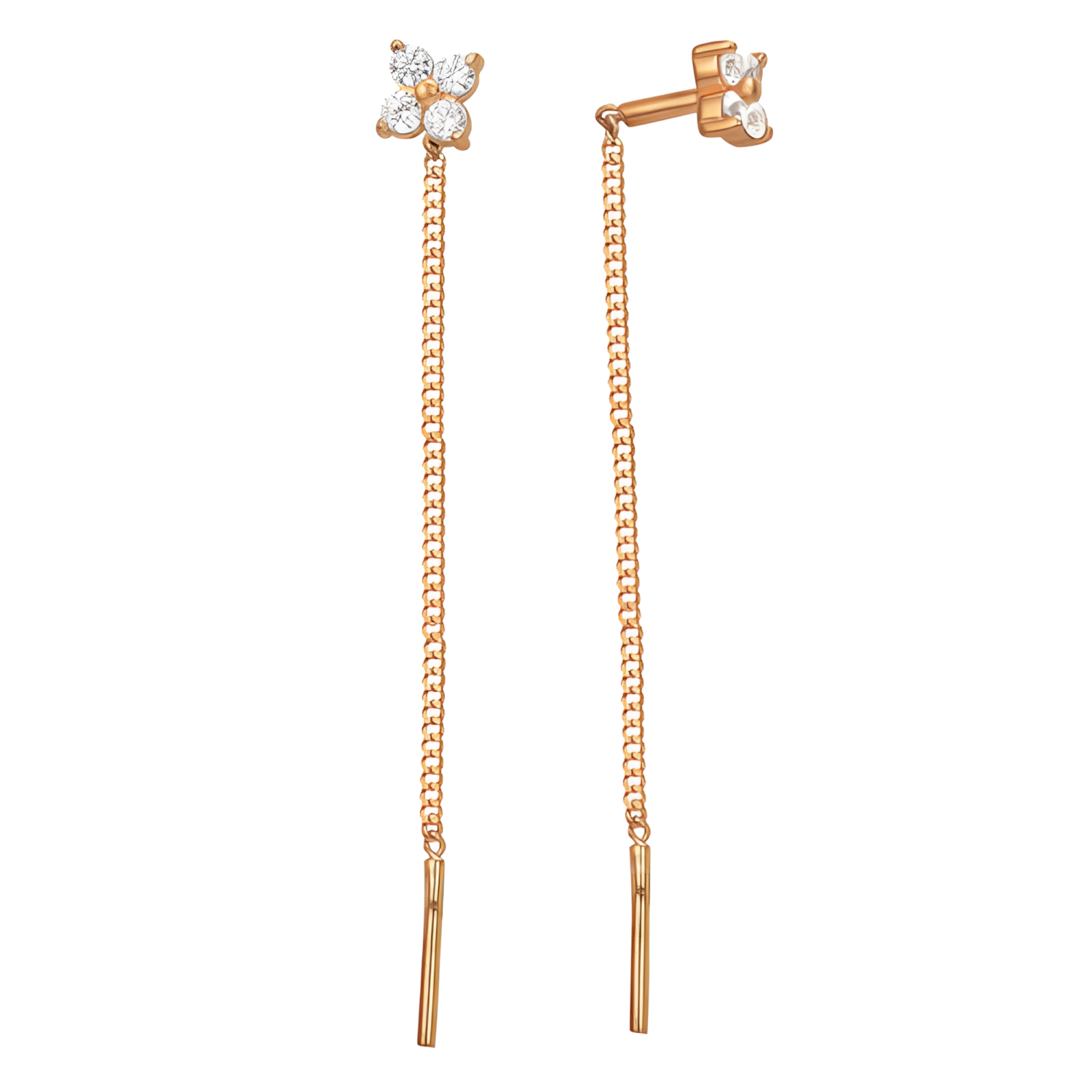 Серьги Сорокин 40037300 золото фианит 97920 тг