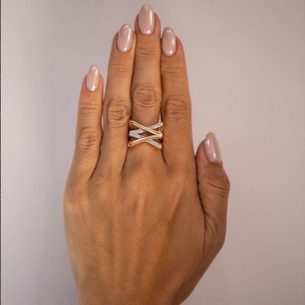 Кольцо Сорокин 79330500 золото фианит