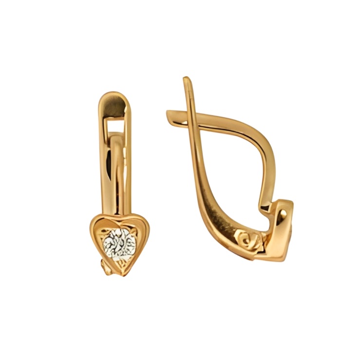 Серьги Сорокин 40012300 золото фианит 95200 тг