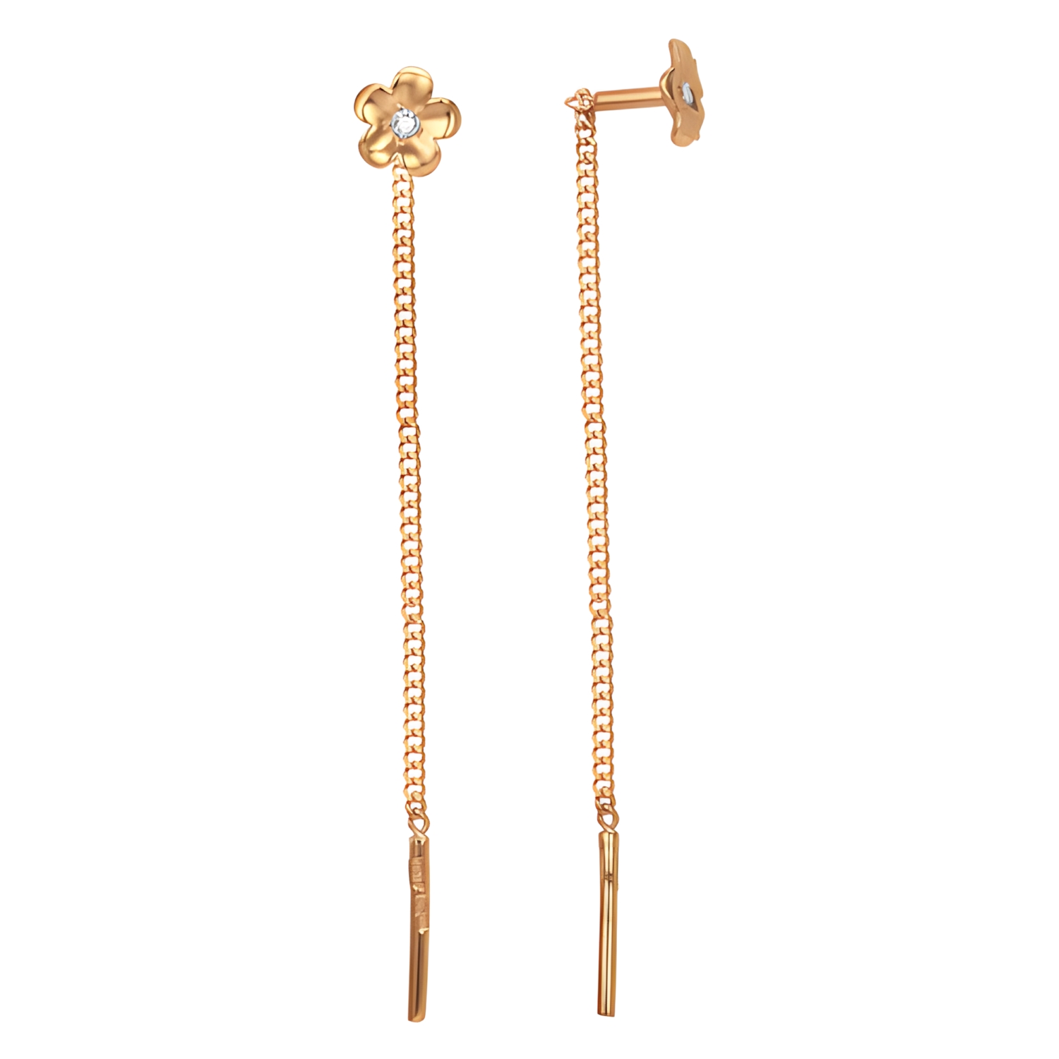 Серьги Сорокин 20019800 золото фианит 69360 тг