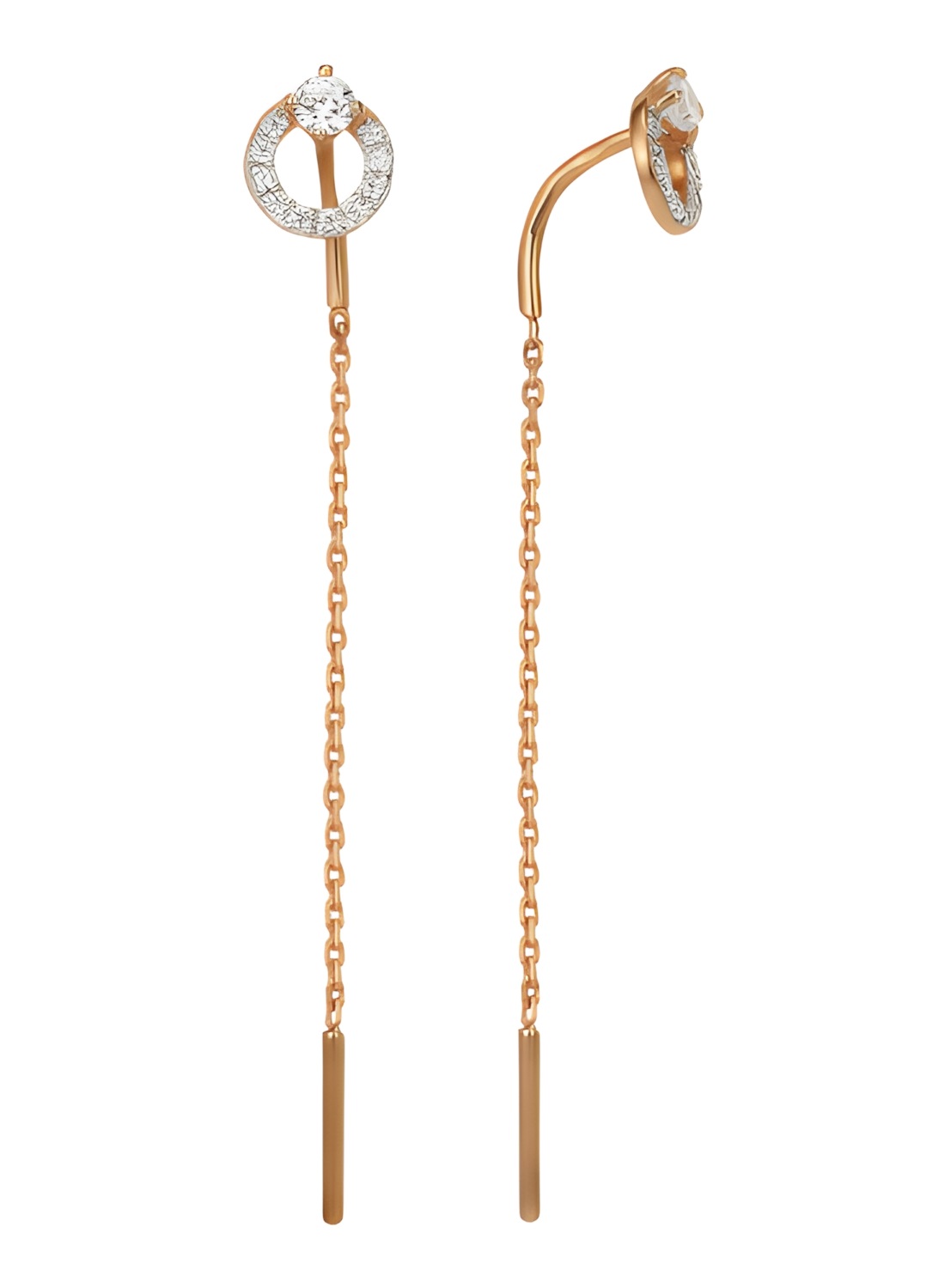 Серьги Сорокин 40173100 золото фианит 101320 тг