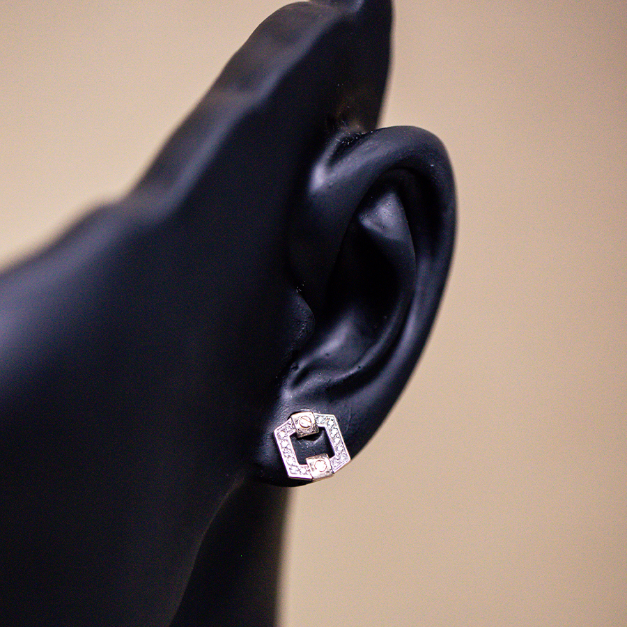 Серьги Сорокин 40282300 золото фианит