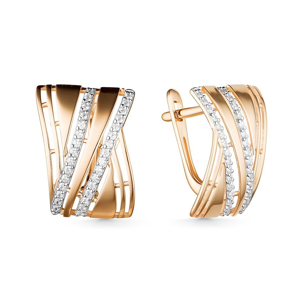 Серьги СОРОКИН 40270200-2 вес 3,13 г золото фианит 212840 тг