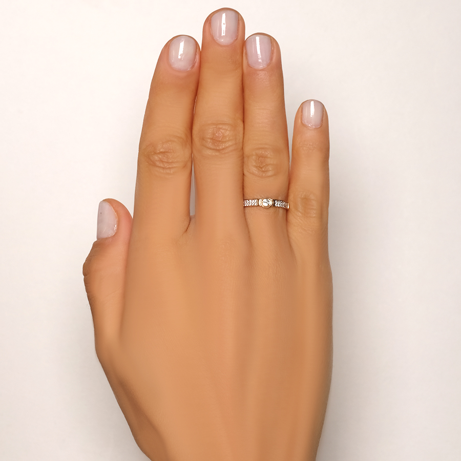 Кольцо Золотая подкова 802-02570-10-00-20-00 золото фианит