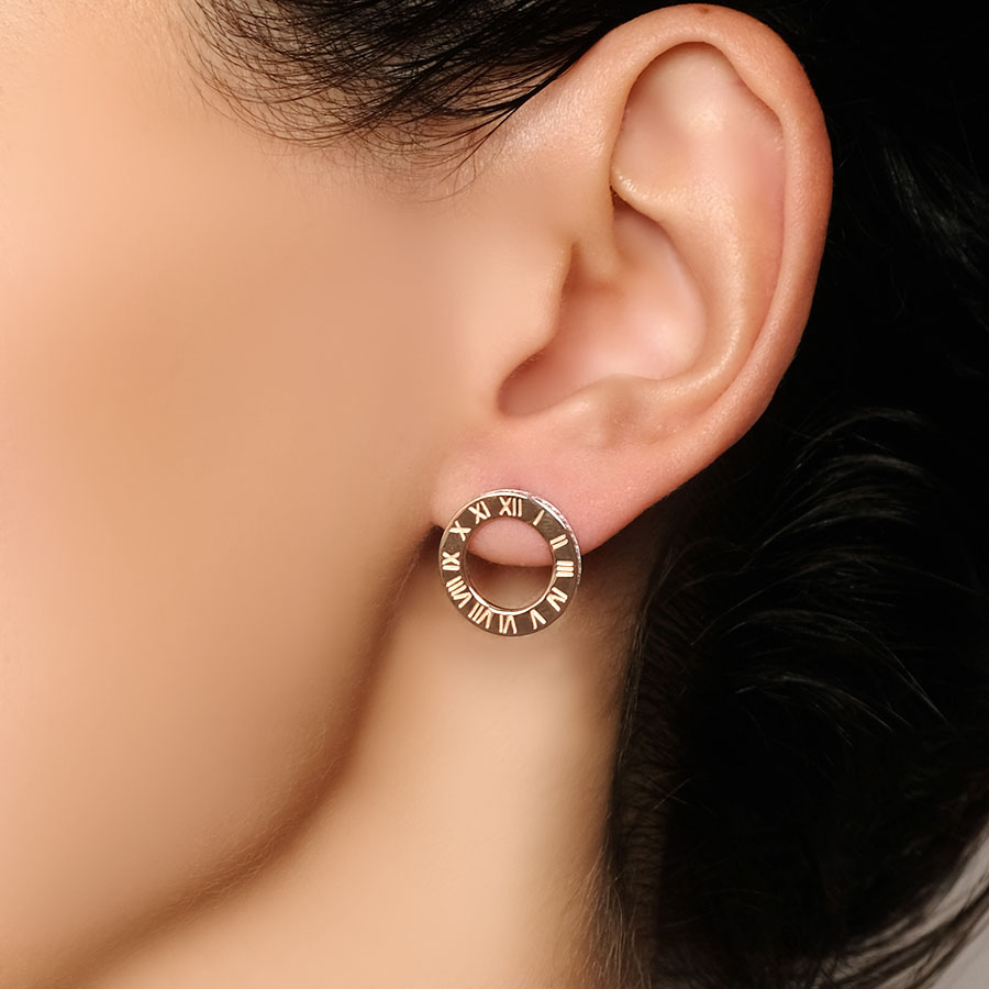 Серьги Золотая подкова 904-00223-10-00-20-00 золото фианит