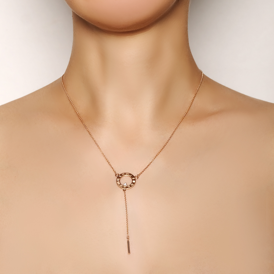 Колье Золотая подкова 906-00226-10-00-20-00 золото фианит