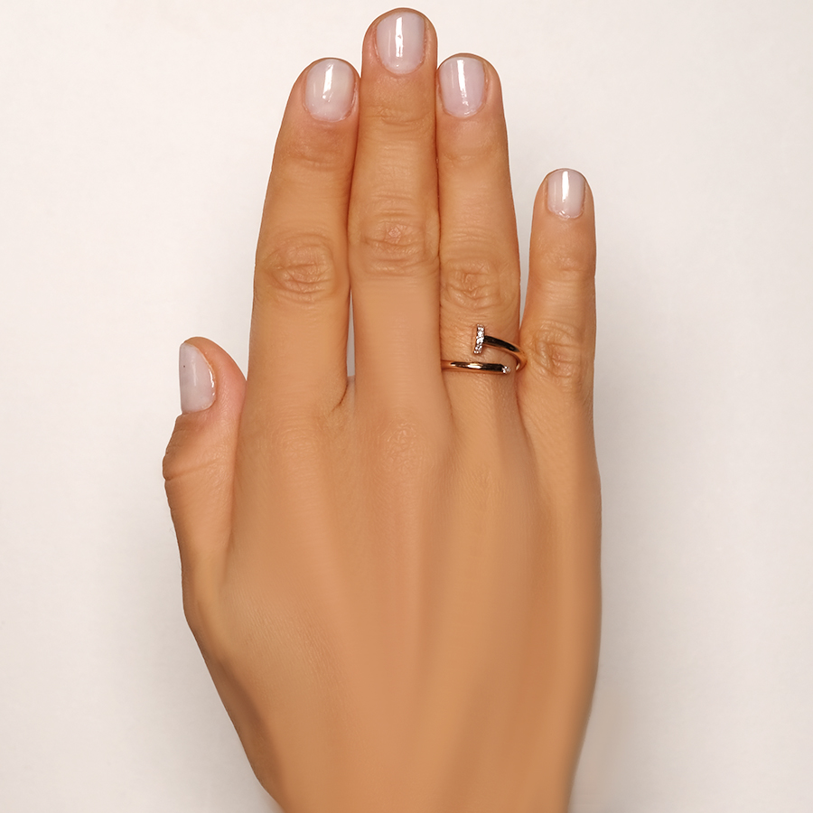 Кольцо Золотая подкова 902-00218-10-00-20-00 золото фианит