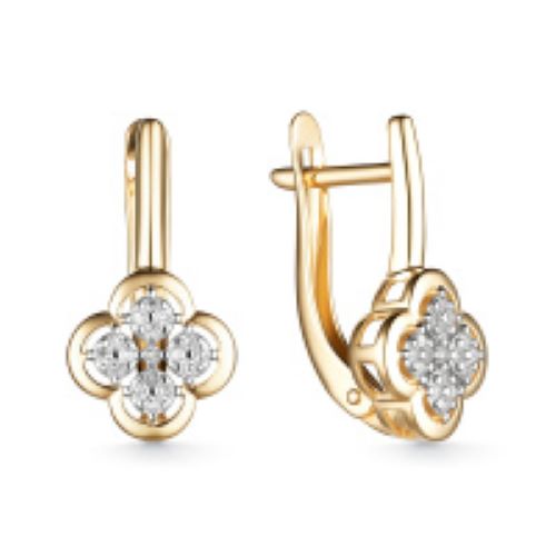 Серьги Mi Amor С/820-0320 вес 2.36 г золото бриллиант 429000 тг