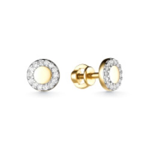 Серьги-пусеты Mi Amor С/833-0320 вес 1.68 г золото бриллиант 332000 тг