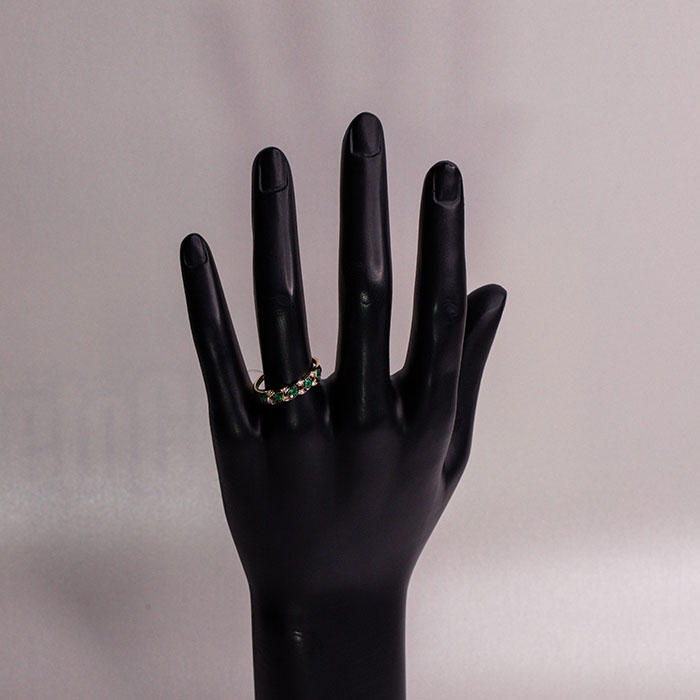 Кольцо Mi Amor К/981-0323 размер 18 вес 1.41 г золото, бриллиант, изумруд