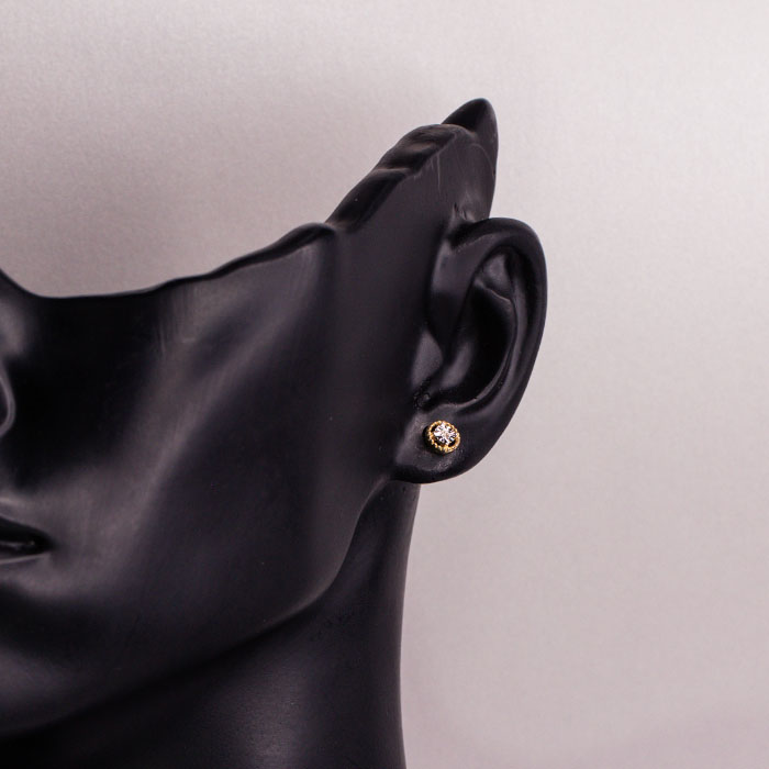 Серьги-пусеты Mi Amor С/874-320 вес 1.36 г золото бриллиант