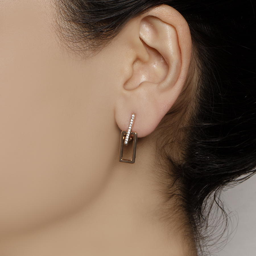 Серьги GRANAT 1.20.11.0831.00-4007 золото фианит