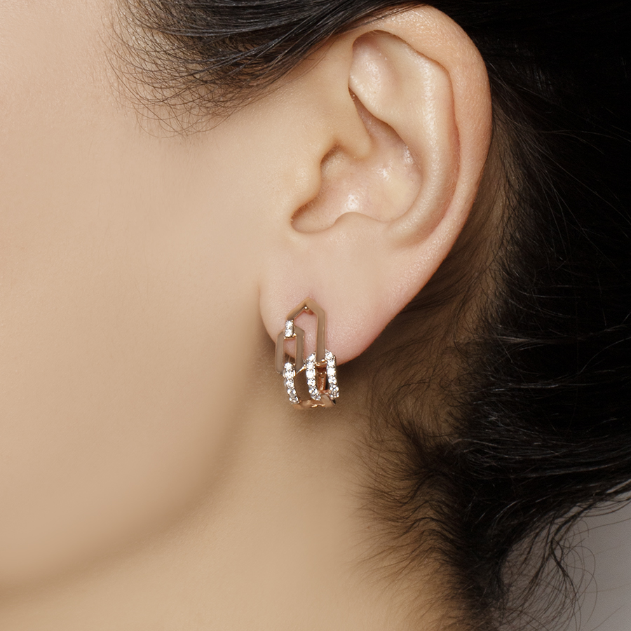 Серьги GRANAT 1.20.11.0831.00-3990 золото фианит