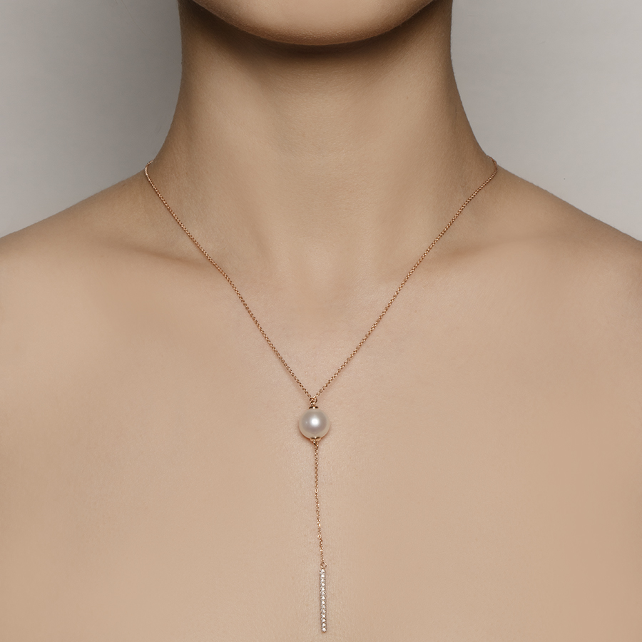 Колье Granat 3.70.11.0275.00-1384 золото фианит жемчуг