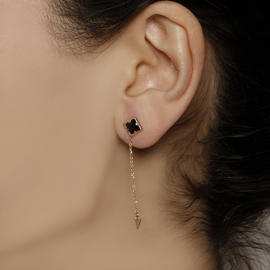 Серьги GRANAT 1.29.10.0480.38-5383 золото оникс