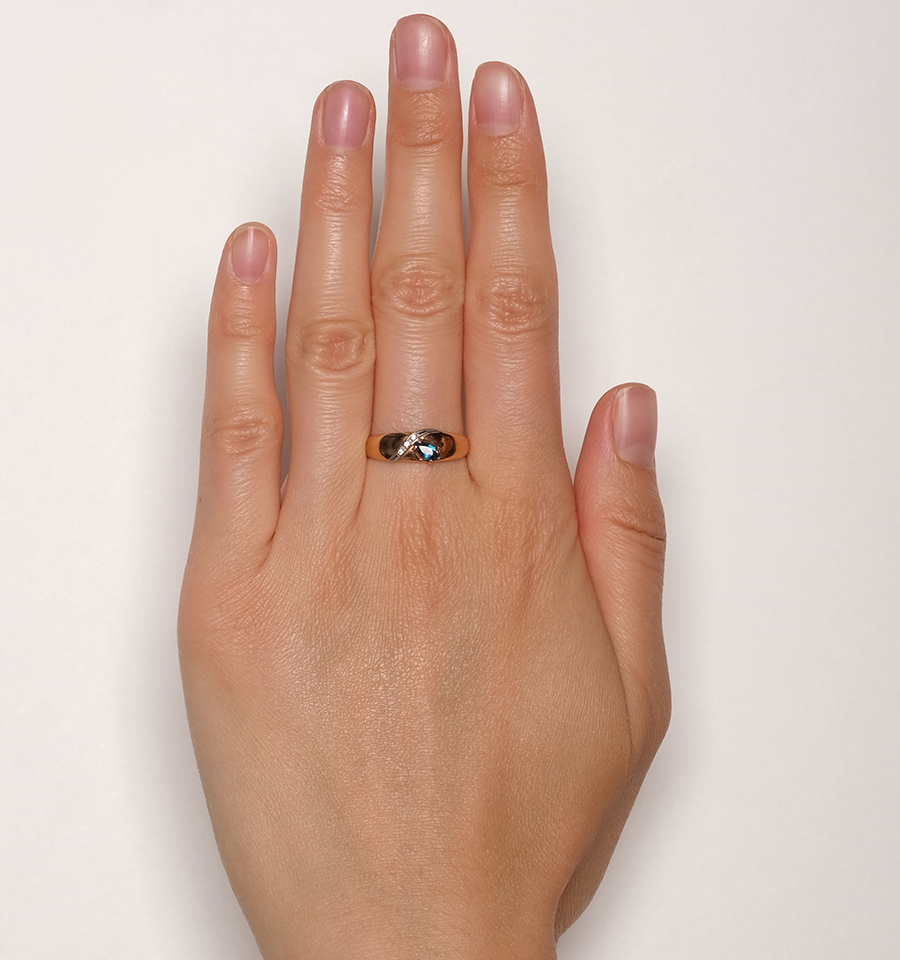 Кольцо РусГолдАрт 1359608 1 2 1 золото фианит топаз