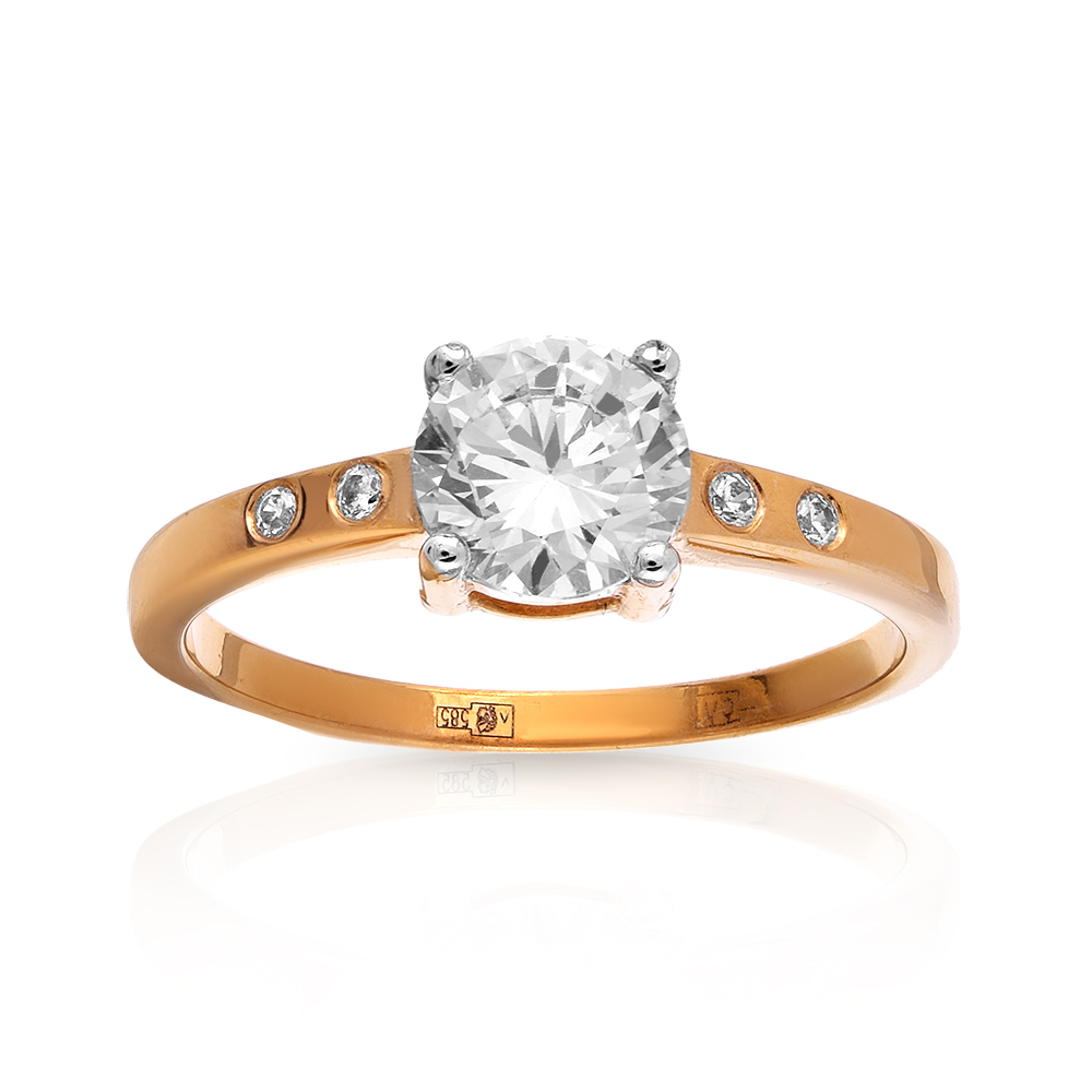 Кольцо Талант КСК 393 золото фианит 155040 тг