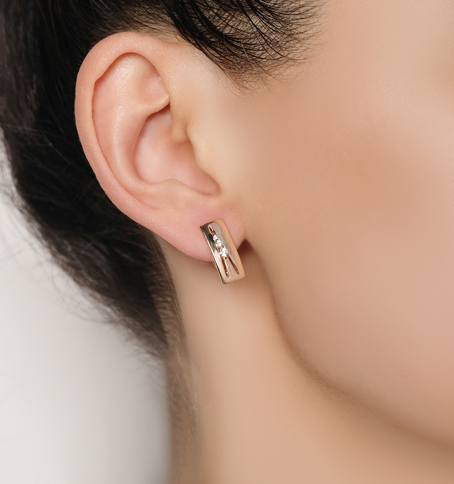 Серьги Династия 010902-1102 золото фианит