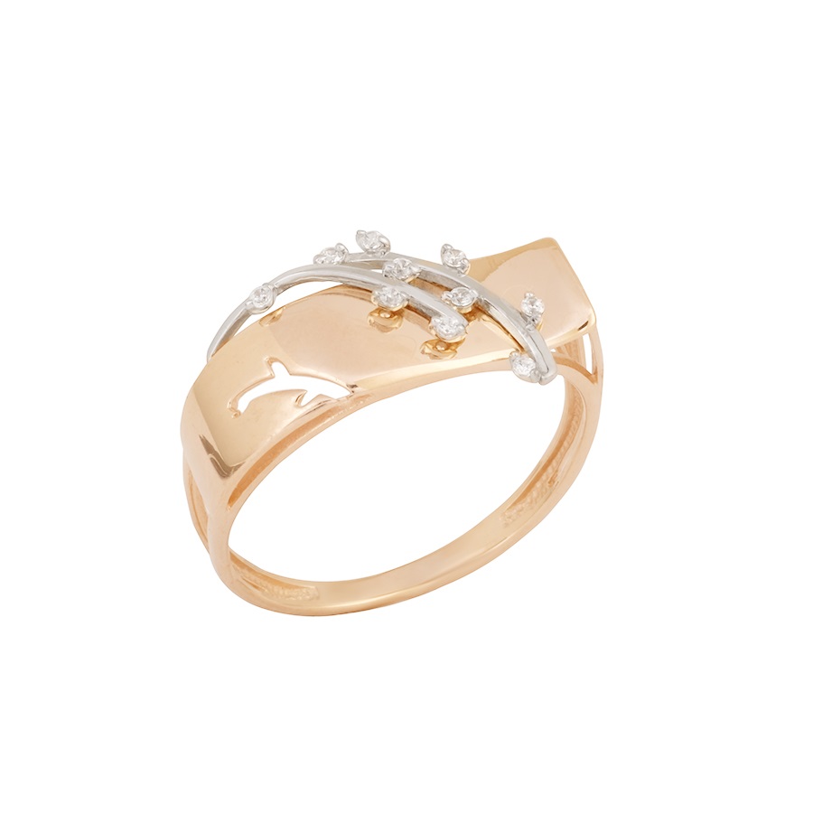кольцо Династия 014521-1102 размер 17.5 вес 1,63 золото фианит 110840 тг