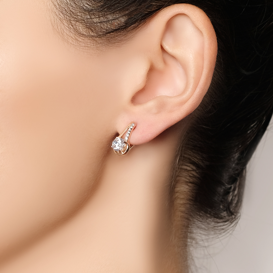 Серьги Zlato Z2-10551 золото фианит