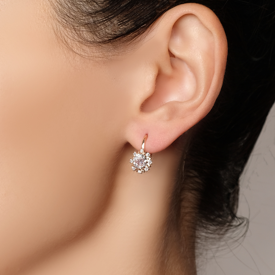 Серьги Zlato Z2-10632 золото фианит