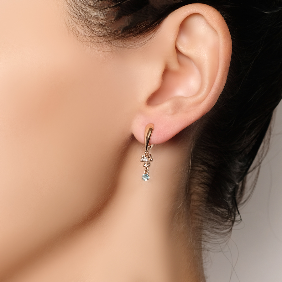 Серьги Zlato Z2-8086 золото фианит