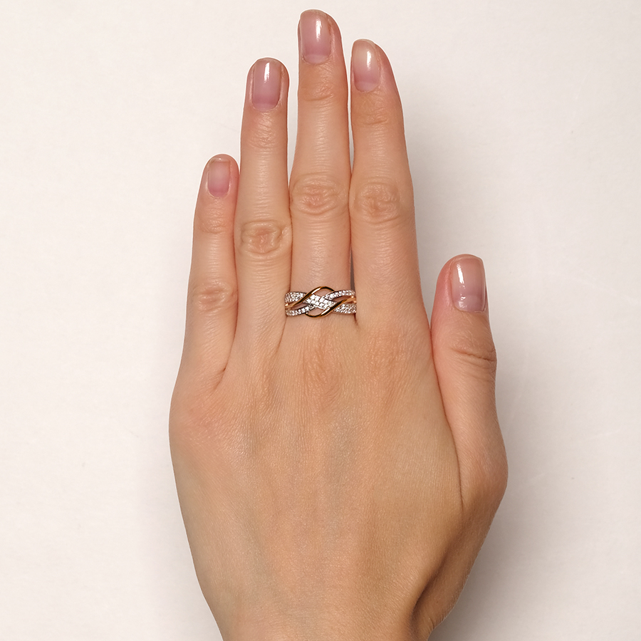 Кольцо Zlato Z2-10026 золото фианит