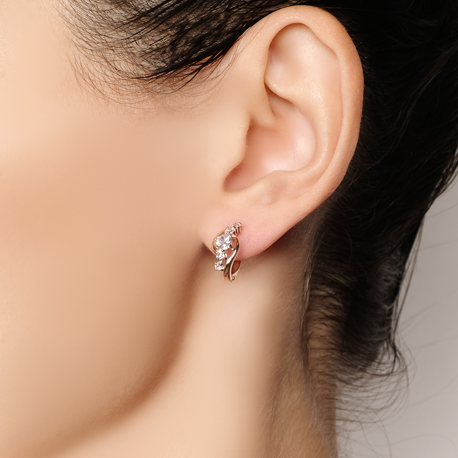 Серьги Zlato Z2-9999 золото фианит