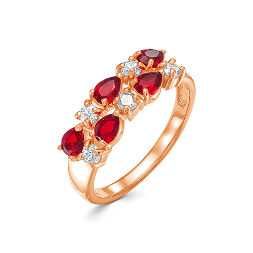 кольцо Zlato Z1-10246 золото фианит гранат 214200 тг