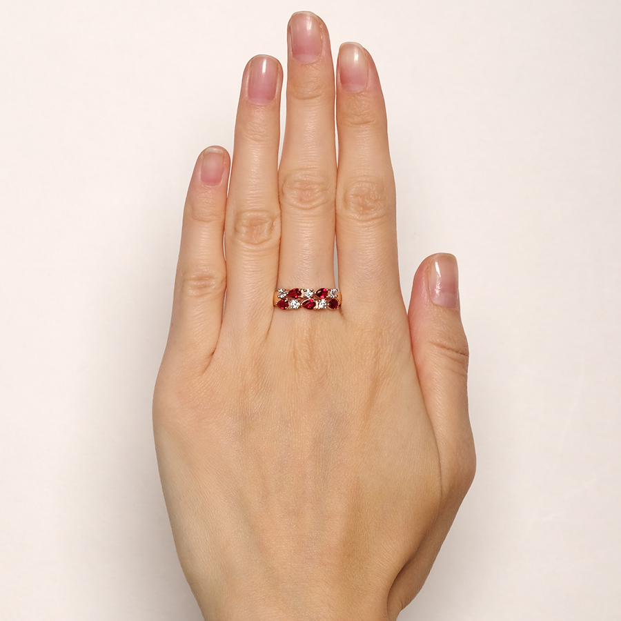 кольцо Zlato Z1-10246 золото фианит гранат