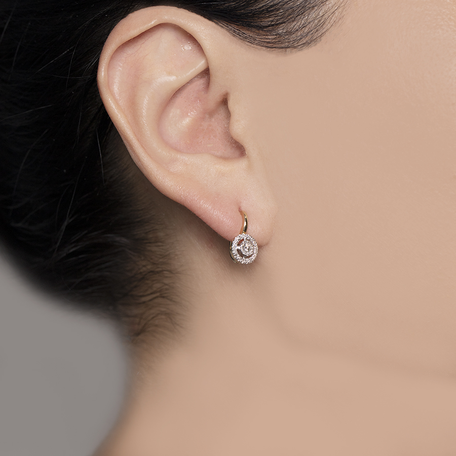 Серьги RoseGrace 5-7111-103ИНВ-2Ж золото бриллиант