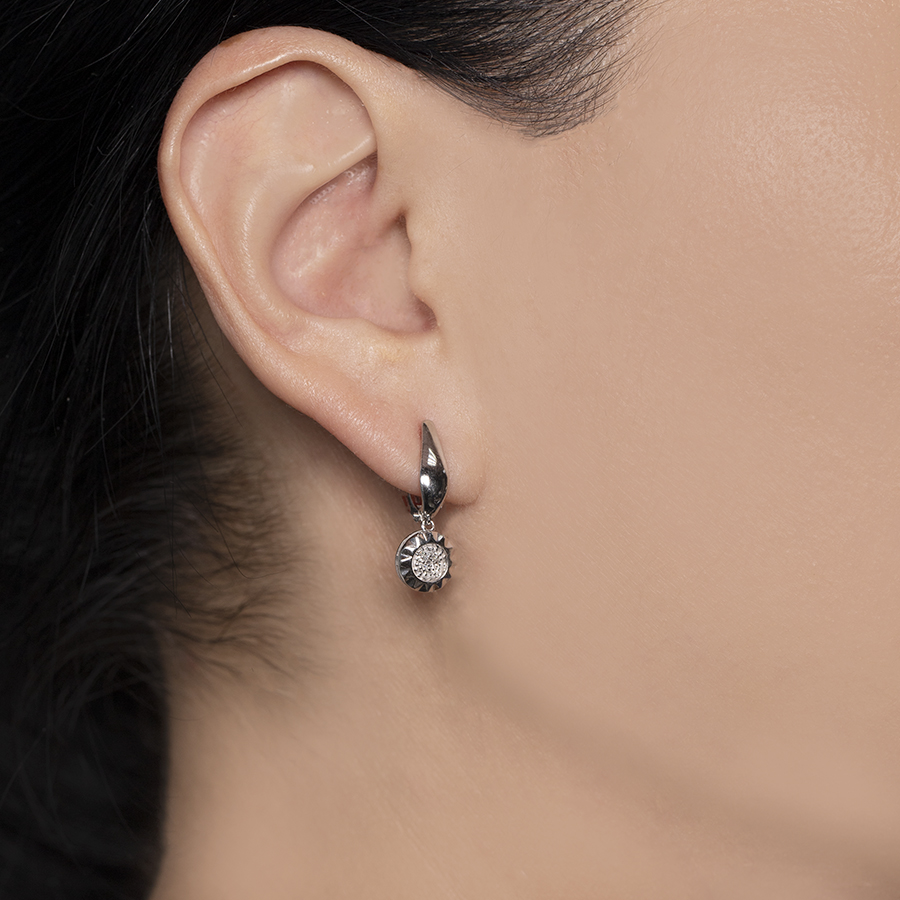 Серьги RoseGrace 5-7435-103-2Б золото бриллиант