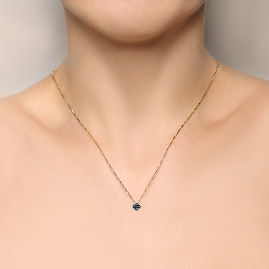 Подвеска RoseGrace 5-6245-106-3Б-Чбр золото бриллиант