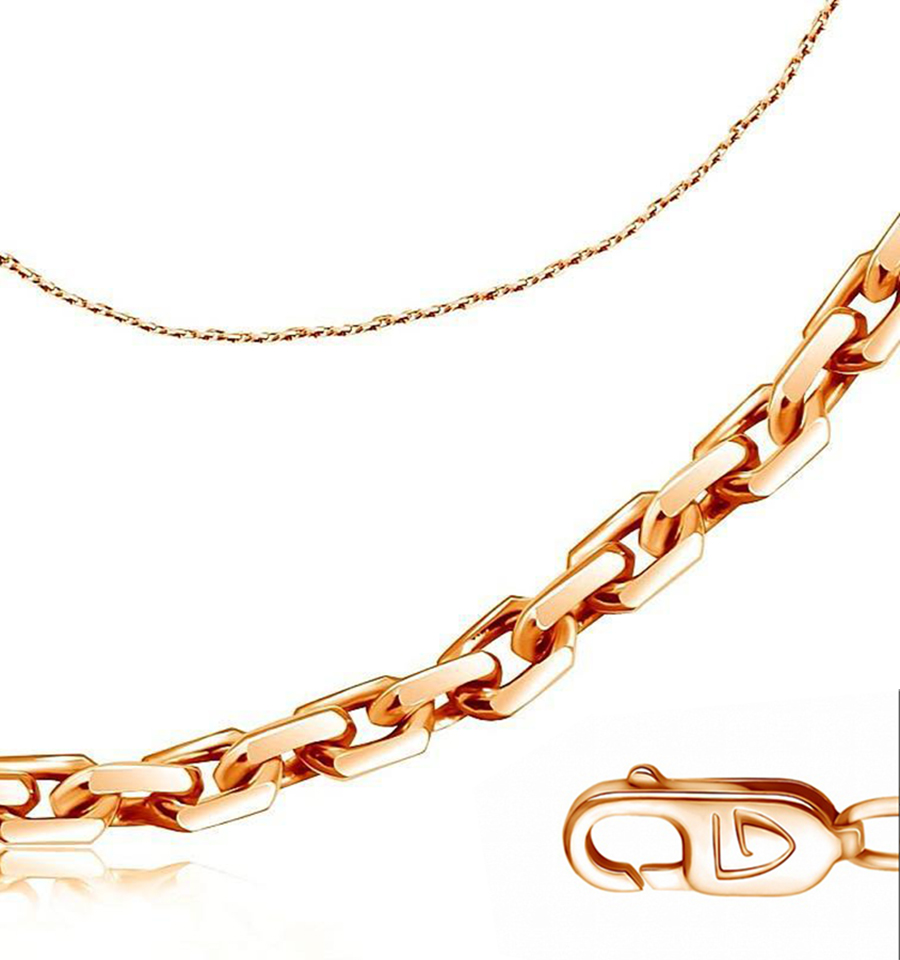 9ct Rose Gold 24 Inch Twist Curb Chain